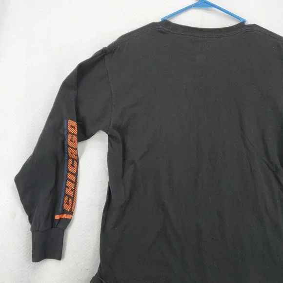 Chicago Bears Shirt Women's Long Sleeve NFL Team Apparel Black Medium - Picture 11 of 12